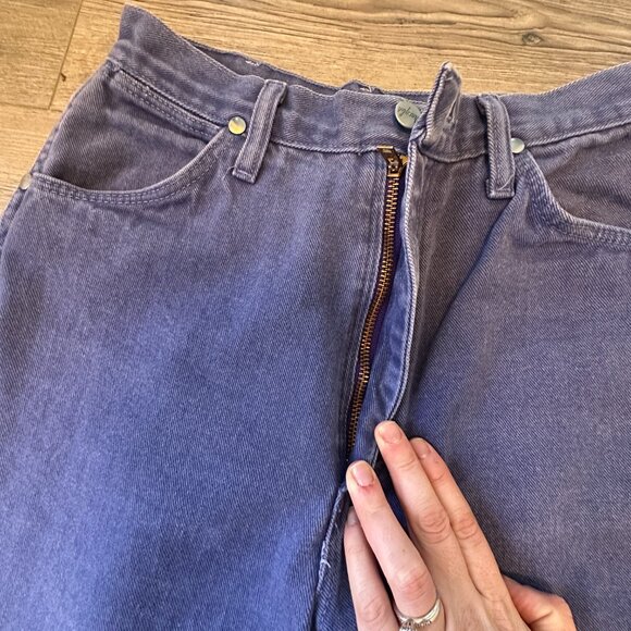 Vintage Western Wrangler Purple Jeans Size 2 Straight Leg - Picture 5 of 8